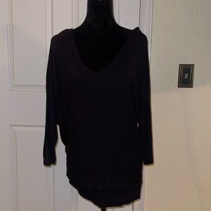 A.n.a black, long sleeve loose blouse